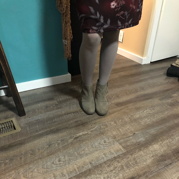 Grey Suede Booties - Picture 8 of 8